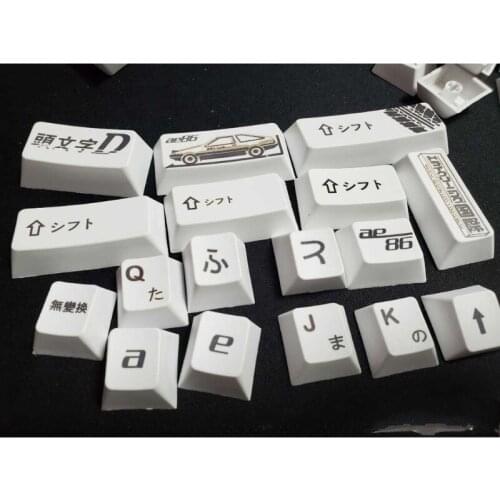 LX9B 125Keys/Set Cherry Profile Custom Fujiwara Japanese Theme Original Keycaps PBT Dye Sublimation Keycaps for MX Cherry