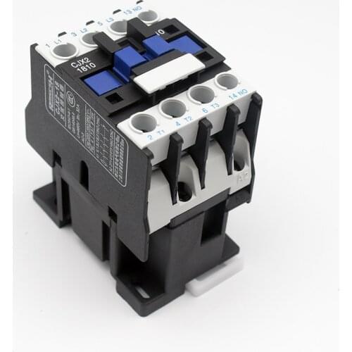 AC contactor 18A 3P+1NO/1NC Rail installation lc1d CJX2- 1810 1 normally open contact / CJX2- 1801 1 normally closed contact