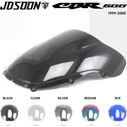 Motorcycle Windshield WindScreen Double Bubble For 1999 2000 Honda CBR600F F4 CBR 600 F CBR600F4 99 00