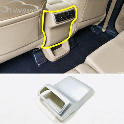 For Toyota Highlander 2017-2019 Interior ABS Matte Rear Air Vent Outlet Anti kick Cover trim car styling accessories