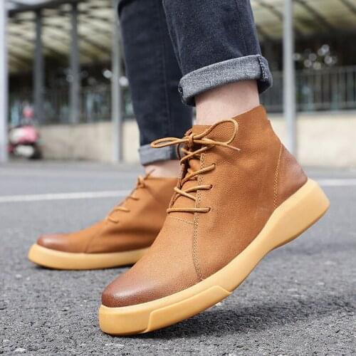 Leather shoes hombre home botas mens spring casuales cuero coturno boty informales dress men for hot western 2020 para de Mens