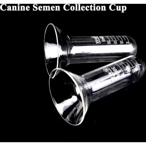 Semen Collection Cup Breed Dog 20ml Capacity Canine Artificial Insemination Tools Thicken Glass Sperm Vessel Lab Equipment