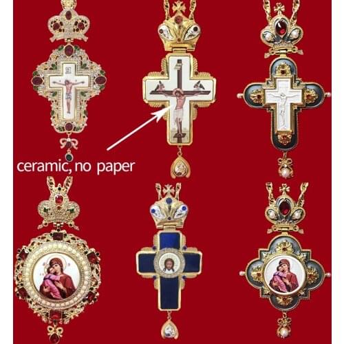 Pectoral Cross Chain Necklace Adult Priest Church Accessories Men Religious Pastor Father Cross Crucifix Jesus Christ Decoration