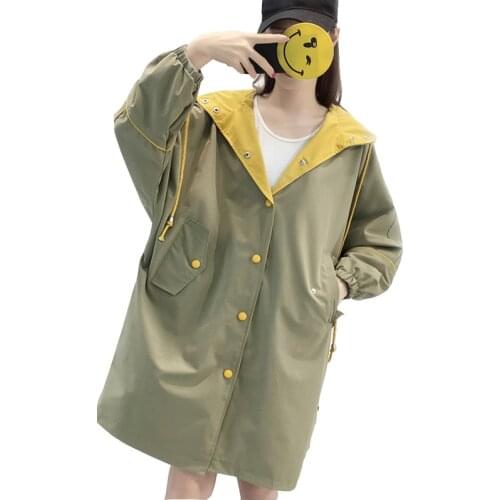 2020 spring and autumn new Korean medium long Harajuku BF jacket female students loose wild chic port windbreaker womens tide