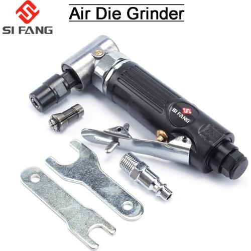 Pneumatic Grinding Machine 1/4" 90 Degree Air Grinder Cut Off Polisher Mill Engraving Tools Set with Spanner Wrench