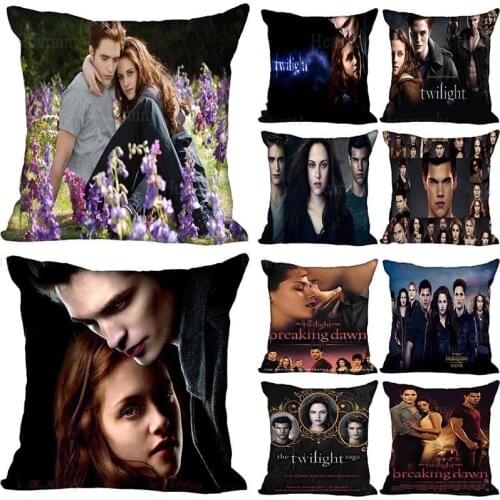 The Twilight Saga Breaking Dawn Pillow Bedroom Home Decorative Gift Double-sided Printing Pillow Cover Square Zipper Pillow Soft