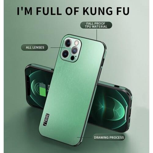 Luxury Business Shockproof Camera Lens Protection Matte Phone Case For iPhone 12 Pro Max Cellphone Back Cover Fundas Bag Coque