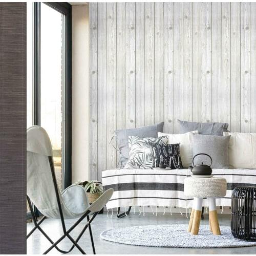 Self Adhesive Gray Wood Wallpaper Contact Paper Peel and Stick Wall Cover Decor Furniture Stickers For Bedroon Decor