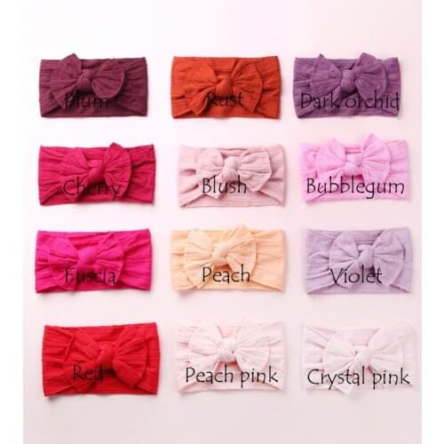 Wide Nylon Bow Headwrap, One size fits most Knot Nylon Headbands 27 Colors available