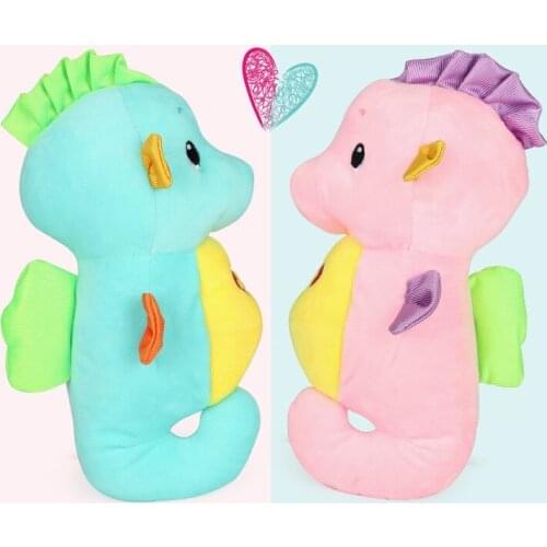 Cute Baby Toys Soft Plush toys Doll Seahorse Musical Sound Toys BB Child Sleep Lamp baby appease Nightlight Enlightenment Toys