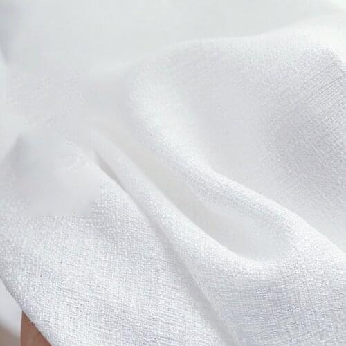 Schuth Leaf Solid White Tulle Sheer Curtains for Living Room the Bedroom Modern Tulle Voile Organza Curtains Fabric Drapes