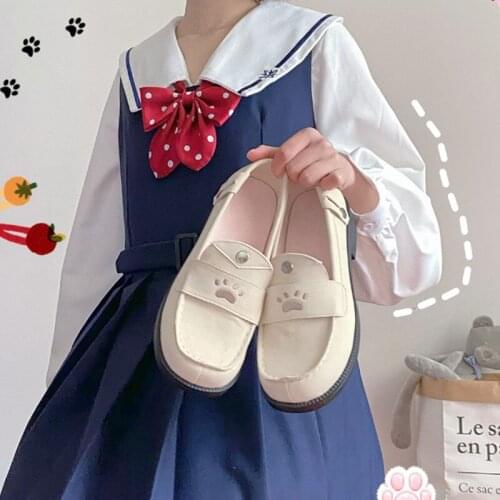 Jk Uniform Kawaii Girl Daily Sweet Lolita Shoes Vintage Round Head Mid Heel 3cm Women Loli Cosplay Anime Harajuku Goth Student