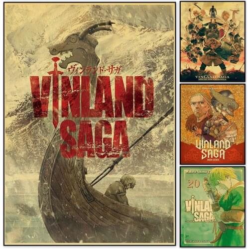 Vinland Saga Retro Anime Poster and Prints Classic Animation Figure Canvas Painting Coffee Bar House Home Decor Wall Art Picture