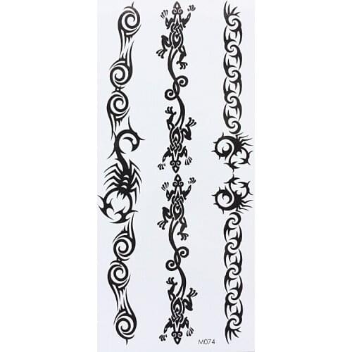 Waterproof Temporary Tattoo Sticker fire flame totem Arabic henna tatto stickers flash tatoo for women men