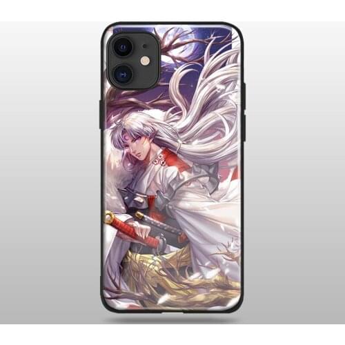 Sesshoumaru anime soft silicone tempered glass For iPhone SE 6 6s 7 8 Plus X XR XS 11 Pro Max phone case cover shell
