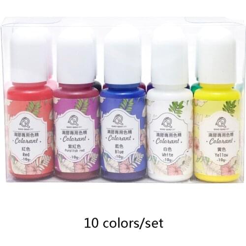 10colors/set Epoxy Resin Pigment UV Resin Coloring Dye Colorant Resin Pigment DIY Handmade Crafts Art Sets
