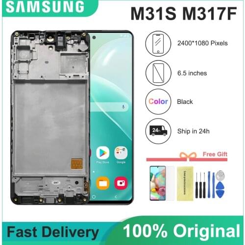 100% Tested 6.5''Original For Samsung Galaxy M31S M317 Lcd Display Touch Screen Digitizer Assembly For Samsung M317F Display