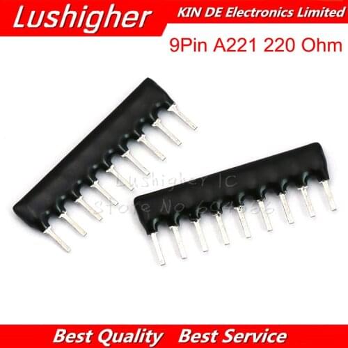 20pcs DIP Exclusion 9pin A09-221J 220 Ohm 220R A221 A221J Network Resistor Array