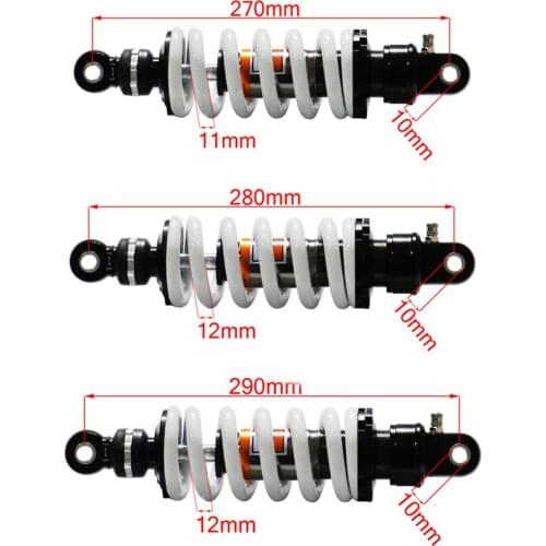 1000LBS adjustable damping 270mm 280mm 290mm rear shocks absorber/suspension for 110-160cc KLX110 CRF50/70 Dirt Pit Bikes