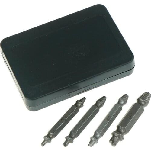 4 PCS/Set Screw Extractor Set drill out easy to Remove Screw broken Speedout Set