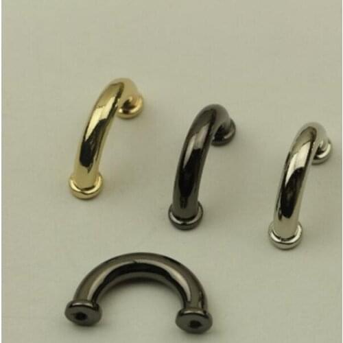 50 PCS/lot) DIY hand leather luggage bag inner diameter 15mm arch bridge hanging hook metal accessories
