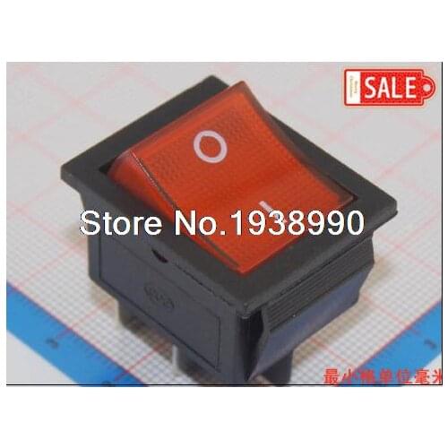 50Pcs Copper Pin Miniature Electrical Boat Rocker Switch With LED Light, ROHS