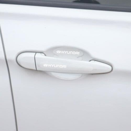 8Pcs Car door handle stickers protector film For Hyundai I20 I30 IX20 IX35 Tucson Solaris Accent Elantra Car Accessories