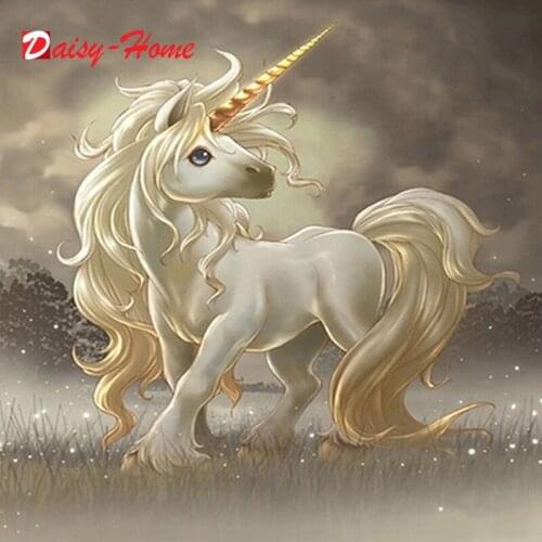 5D DIY Diamond Painting Cartoon Unicorn Full Drill Magic Unicorn Rhinestones Cross Stitch Mosaic Art Home Decoration Gift