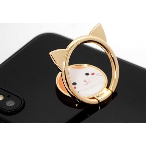 Car phone holder Stand For Samsung S8 Xiaomi Mi 8 Cartoon Cat Finger Ring Mobile Phone Holder For iPhone XS Max X SE 8 7 Plus