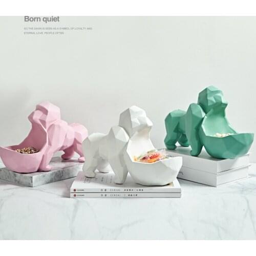 Creative Big mouth Chimpanzee Statue Resin sculpture Crafts Simple Living Room Ornaments Home Office Store Decors Decorations