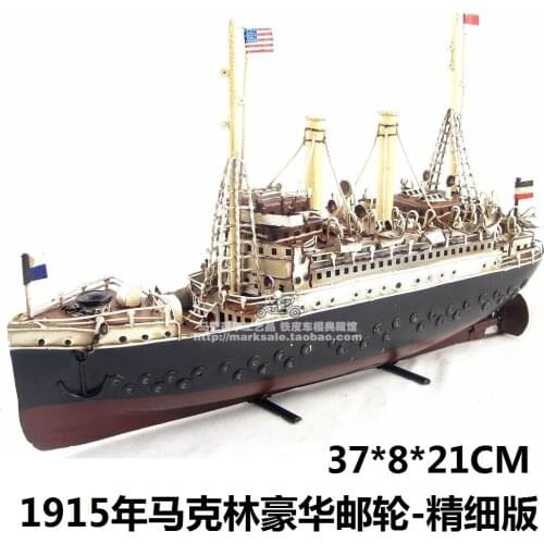 Hot Classic Retro 1915 Markin Luxury Cruise Model Creative Mini Iron Ship Models Best Gift Home Bar Decoration