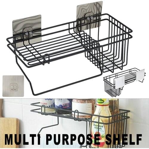 Metal Kitchen Sink Organizer Sponge Holder Drainer Basket Storage Drying Rack Spice Organization Bottle shelf Rag Hanger