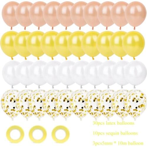 40/50pcs Rose Gold Latex Confetti Balloons Set 12inch Wedding Happy Birthday Party Decorations Baby Shower Anniversary Supplies