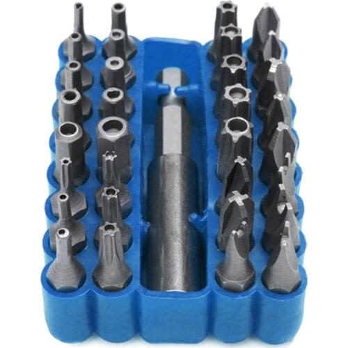 33 in 1 Hollow Screwdriver Kit Hand Tool Set with Hexagonal Hex Cross Torx Special Batch Charging Drill Shaped Screw Driver Bits