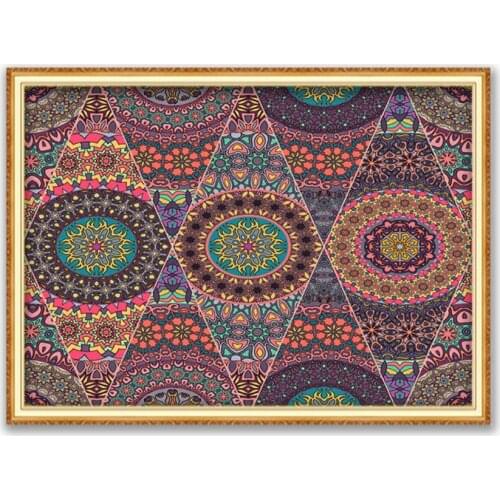 Region Islam DIY Cross Stitch Embroidery 11CT Kits Needlework Craft Set Printed Canvas Cotton Thread Home Decoration New Design