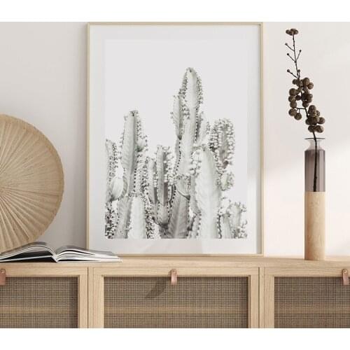 Pastel Cactus Plant Canvas Poster Boho Wall Art Painting Cacti Photography Botanical Prints Nordic Decoration Picture Home Decor