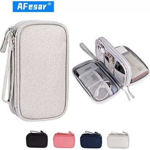 Portable Cable Digital Storage Bags Organizer USB Gadgets Wires Charger Power Battery Zipper Cosmetic Bag Case Accessories Item