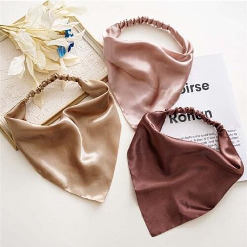 Plaid Color Triangle Bandanas Hairband Elastic Hair Bands Women Flower Bandage Headband Turban Bohemian Girls Hair Accessorie