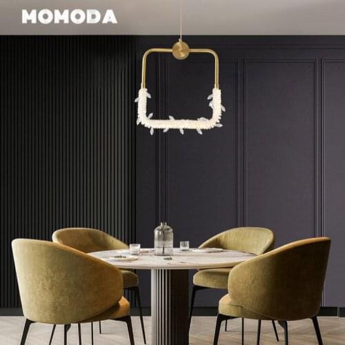 Luxury LED Chandeliers Lighting Modern Metal Crystal Ring Circle Pendant Hanging Lamps Bedroom Living Room Lights Fixture Decor