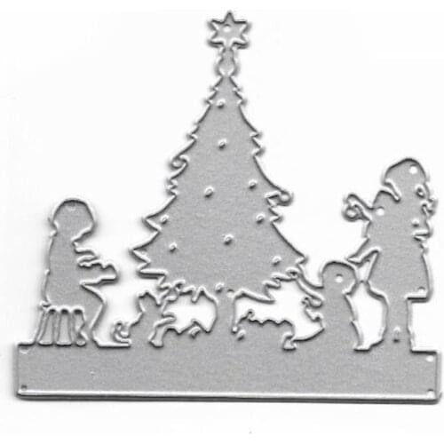 Christmas Tree Metal Cutting Dies Stencil DIY Scrapbooking Album Stamp Paper Card Embossing Crafts Decor