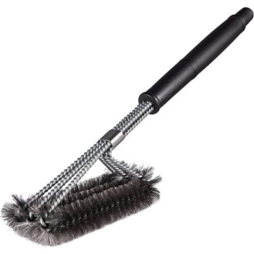 Barbecue Brush 3 In 1 Barbecue Grill Brush Cleaning Brush with Stainless Steel Wire Very Suitable for Barbecue Gas Grill Clean
