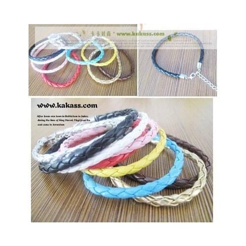1000pcs/lot Pu Leather Bracelet Cords Bracelet findings