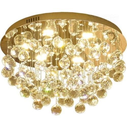 Modern K9 Crystal Chandelier Round LED Crystal Ceiling Light LED Living Room Light Indoor Lighting Free Shipping