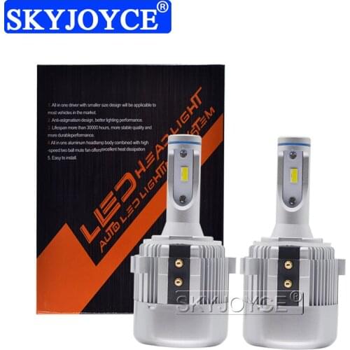 SKYJOYCE 2PCS H7 LED Headlights For Golf 6 Golf 7 Passat Touran Tiguan 72W 8000LM 6000K Error Free Canbus H7 Low Beam LED Bulb