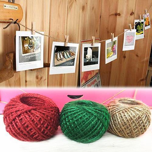 30m Style 1Roll Jute String Hemp Rope for Jewelry Necklace Making DIY Xmas Decor