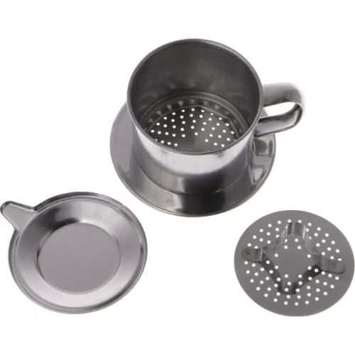 Vietnamese Coffee Filter Stainless Steel Maker Pot Infuse Cup Serving Delicious