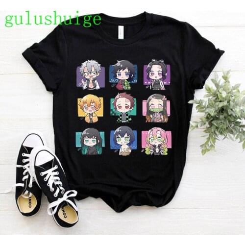 Kimetsu No Yaiba Funny Cartoon T Shirt Men Unisex Demon Slayer Harajuku T-shirt Demon Blame Anime Tshirt Graphic Top Tees Male