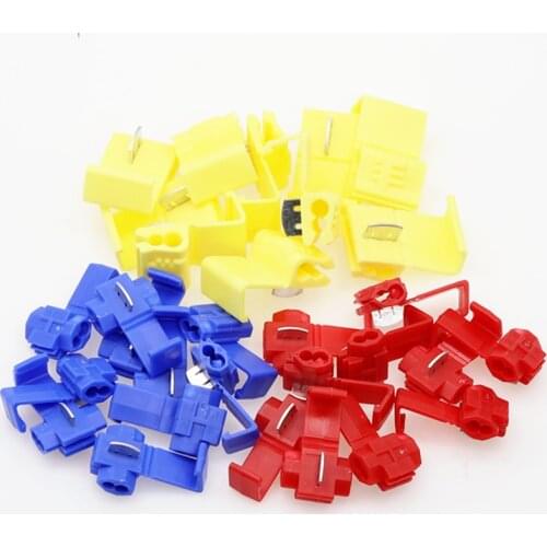 10Pcs Ant Clip Connector Quick Splice Terminals Car Electrical Snap Connectors Accessories Cable Insulated Terminals Crimp Kit