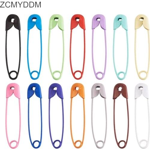 ZCMYDDM 30/100Pcs Colorful Brooch Safety Pins Holder for Metal Needles Large Safety Pin Clothes DIY Sewing Quilting Craft Tools