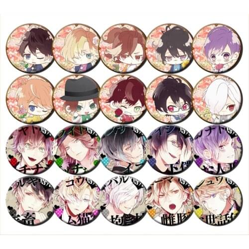 1pcs 58MM DIABOLIK LOVERS Badge Sakamaki Shu Ayato Kanato Laito Brooch Bag Cloth Deco Badge Beautify Icons Package Icon